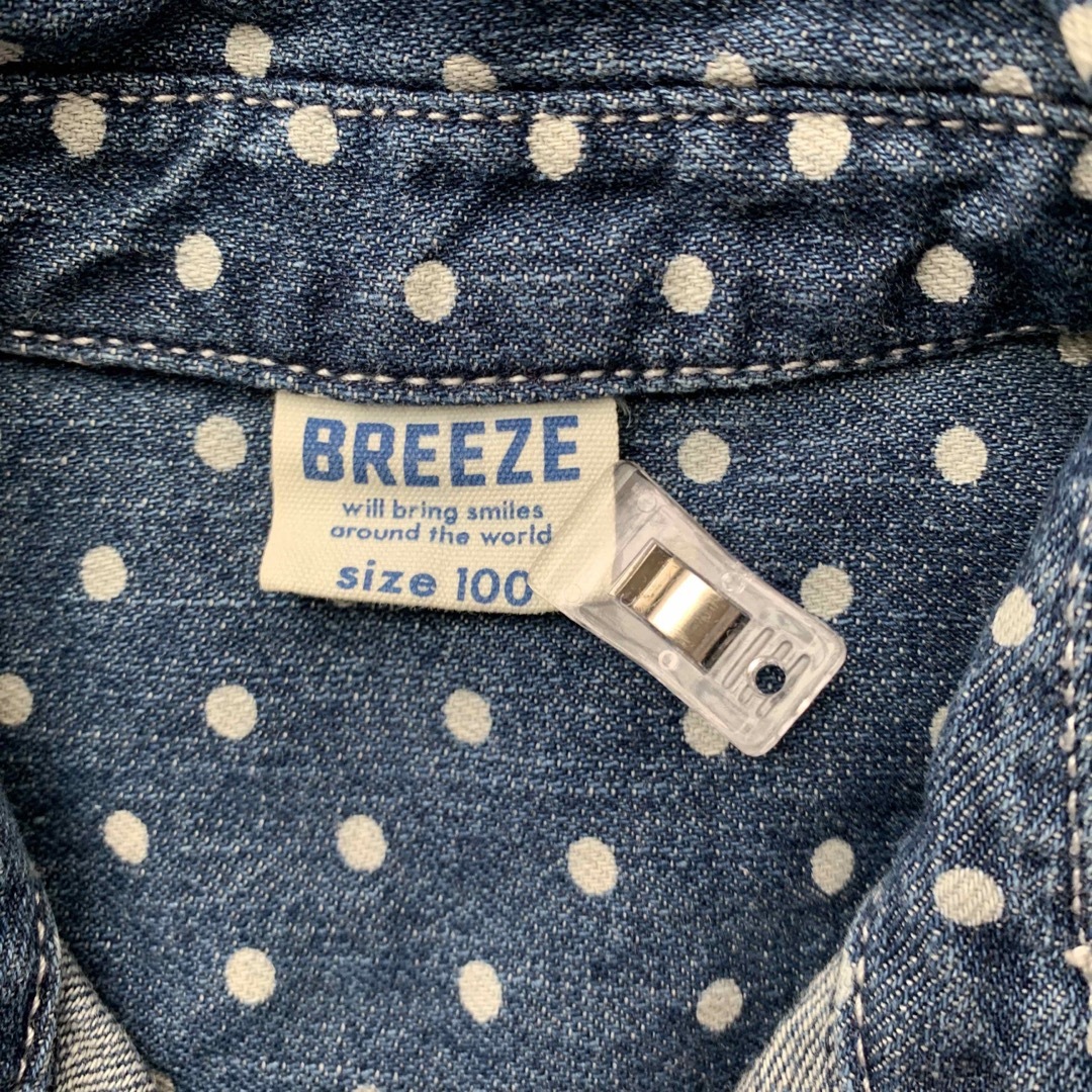 BREEZE(ブリーズ)の23  100センチ　デニムワンピース キッズ/ベビー/マタニティのキッズ服女の子用(90cm~)(ワンピース)の商品写真