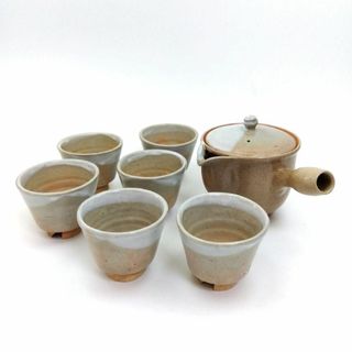 城山窯 松籟庵 萩焼 茶器（急須/湯呑6客）セット(食器)