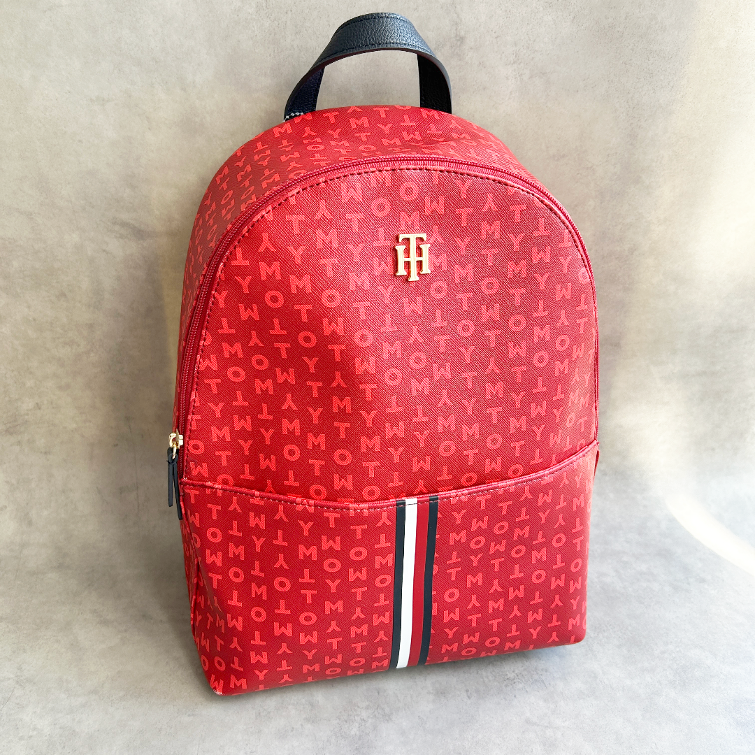 TOMMY HILFIGER(トミーヒルフィガー)のトミーヒルフィガー リュック レッド バックパック レッド トリコロールカラー レディースのバッグ(リュック/バックパック)の商品写真