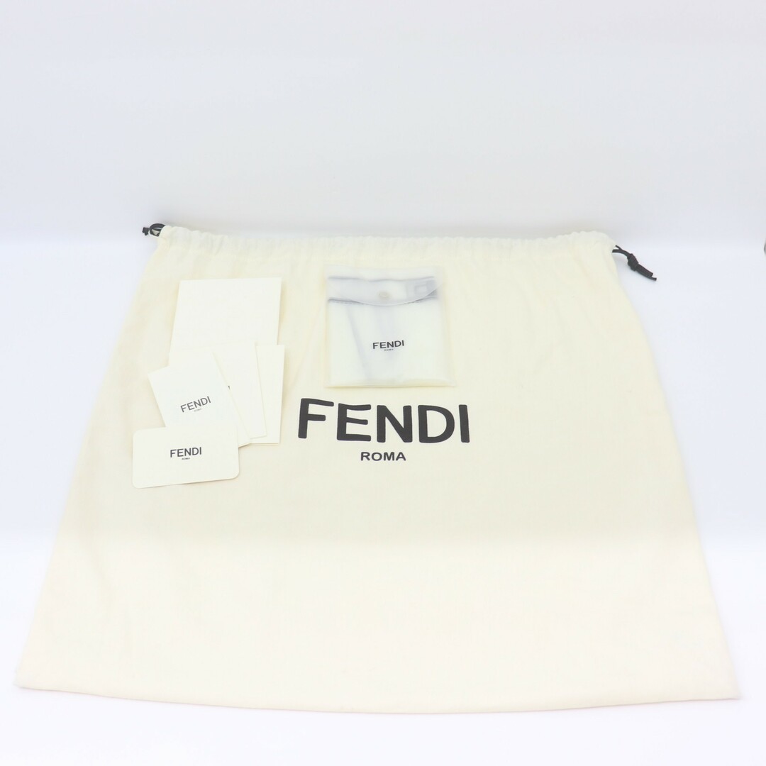 FENDI(フェンディ)のIT3YRZ5K7GK0 美品 FENDI フェンディ ピーカブー レギュラー ムートン レザー エナメル 8BN290 ブラック ブラウン ゴールド金具 レディース バッグ レディースのバッグ(ハンドバッグ)の商品写真