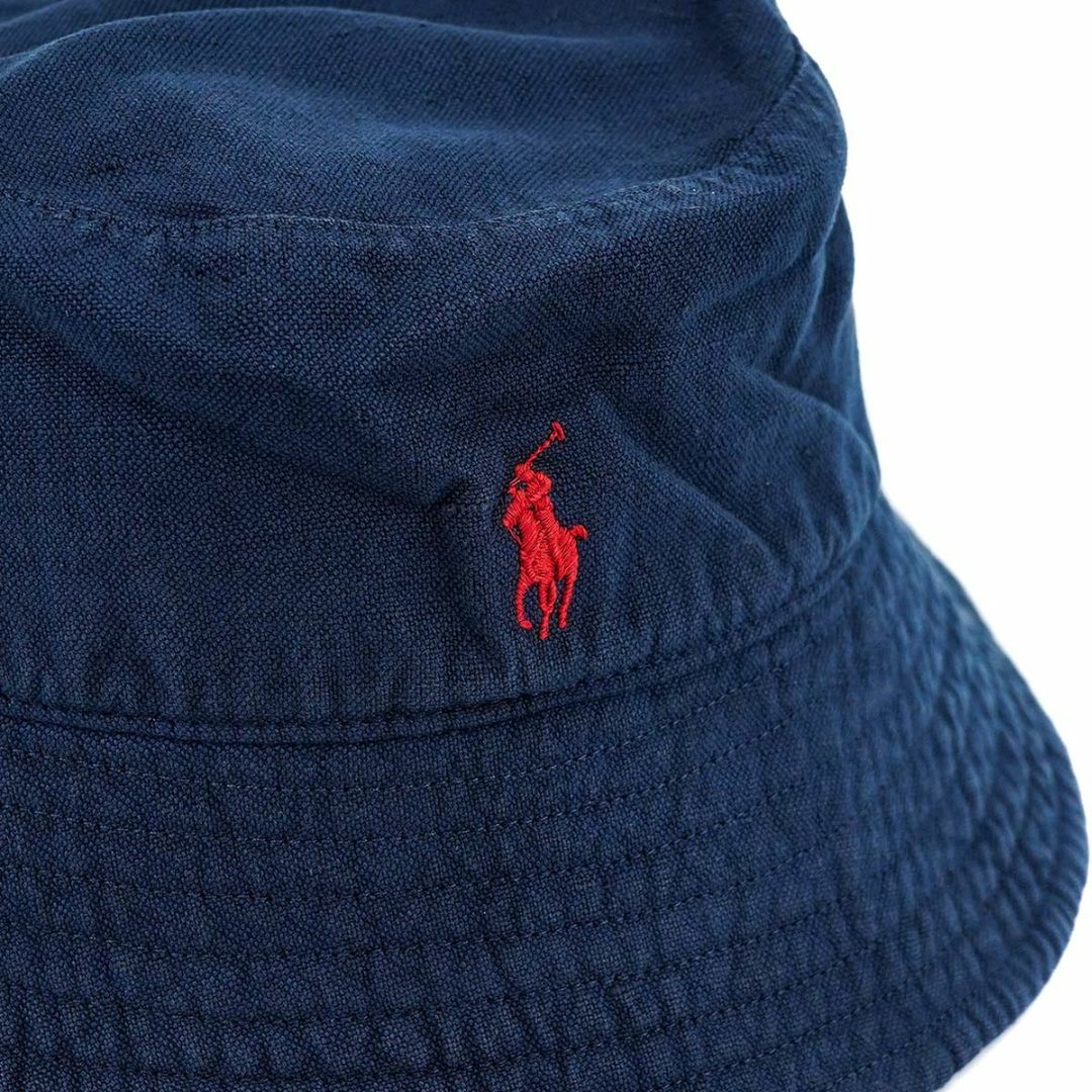 POLO RALPH LAUREN(ポロラルフローレン)のPolo Ralph Lauren ポロラルフローレン バケットハット 455938465 LINEN BUCKET-HAT レディース 女性 メンズ 男性 ユニセックス 男女兼用 帽子 CRUISE NAVY ネイビー メンズの帽子(ハット)の商品写真