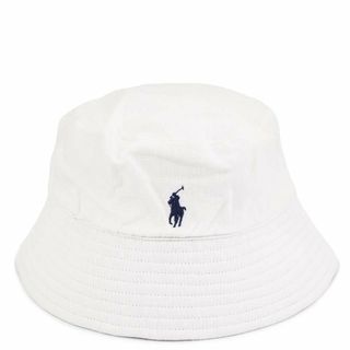 ポロラルフローレン(POLO RALPH LAUREN)のPolo Ralph Lauren ポロラルフローレン バケットハット 455938465 LINEN BUCKET-HAT レディース 女性 メンズ 男性 ユニセックス 男女兼用 帽子 DECKWASH WHITE ホワイト(ハット)