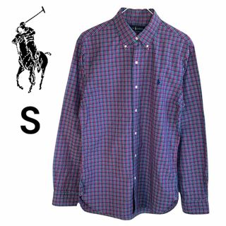 ラルフローレン(Ralph Lauren)のラルフローレン ボタンダウンシャツ チェック S 紫x緑 SLIM FIT(シャツ)