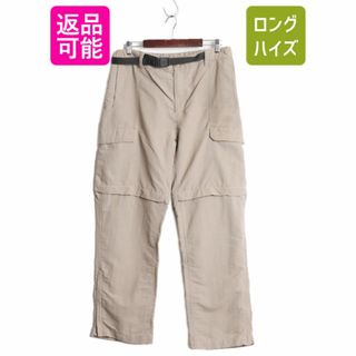 ザノースフェイス(THE NORTH FACE)のUS企画 ノースフェイス 2WAY ナイロン カーゴ コンバーチブル パンツ メンズ L 古着 The North Face アウトドア ショーツ ロング ベージュ(その他)