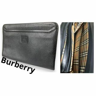 バーバリー(BURBERRY)の美品 バーバリー Burberry クラッチ バック ホースロゴノバ チェック(セカンドバッグ/クラッチバッグ)