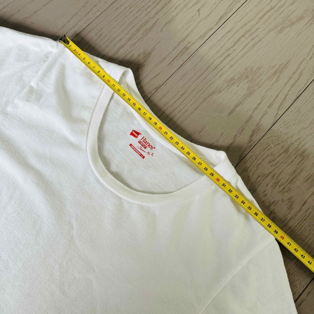 Hanes(ヘインズ)の【訳あり】ヘインズ☆ レディース コットンTシャツ Lサイズ〜ジャパンフィット〜 レディースのトップス(Tシャツ(半袖/袖なし))の商品写真