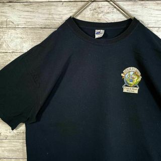 67R GILDAN 半袖Tシャツ メリット島 企業ロゴ メンズ夏物古着