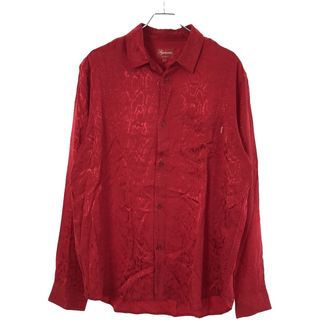 シュプリーム(Supreme)のSupreme シュプリーム 20SS Snakeskin Jacquard Shirt スネークスキンジャガードシャツ  レッド L(シャツ)