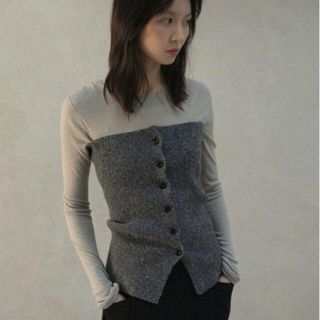 ohotoro mixed tube knit