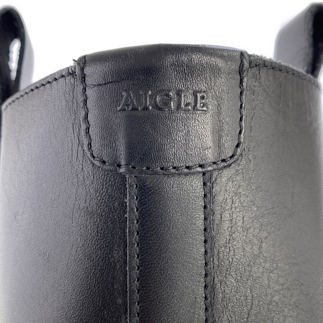 AIGLE(エーグル)のAIGLE エーグル レザーブーツ ブラック 37 レディースの靴/シューズ(ブーツ)の商品写真