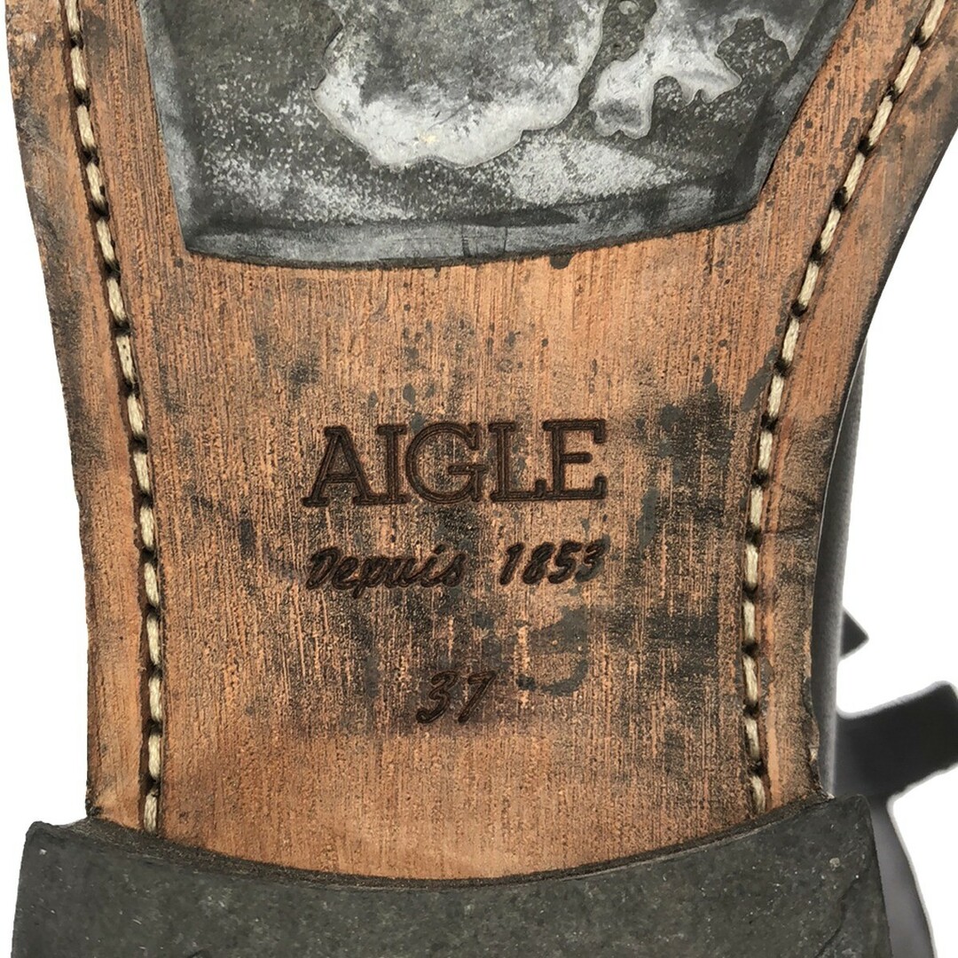 AIGLE(エーグル)のAIGLE エーグル レザーブーツ ブラック 37 レディースの靴/シューズ(ブーツ)の商品写真