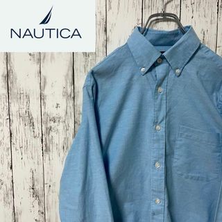 NAUTICA ノーティカ 長袖シャツ コットン ワンポイントロゴ刺繍 メンズ