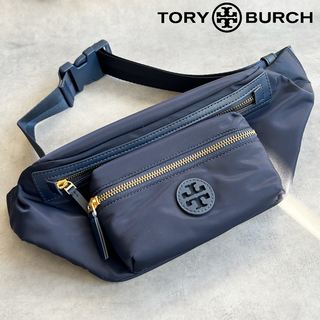 トリーバーチ(Tory Burch)のTORY BURCH トリーバーチ ウエストバッグ ボディバッグ 大きめネイビー(ボディバッグ/ウエストポーチ)