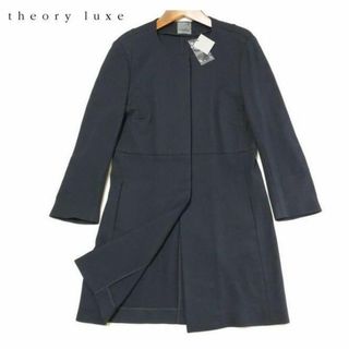 美品★theory luxe★ノーカラージャケット スプリングコート ブラック