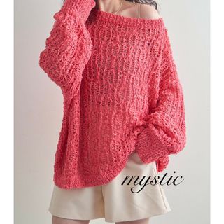 ミスティック(mystic)の新品 mystic 透かし柄編みニット(ニット/セーター)