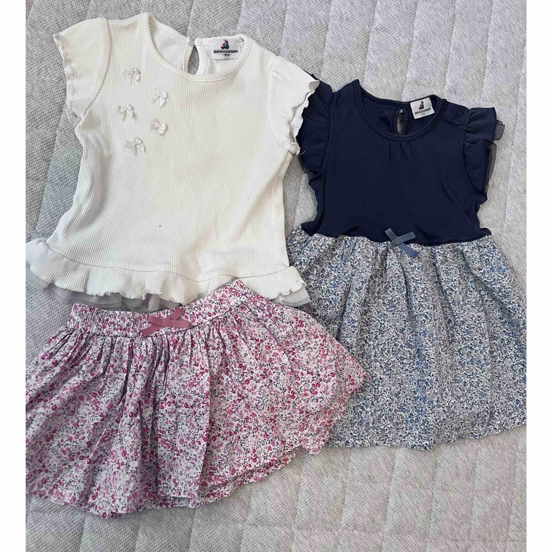 Parents Dream(ペアレンツドリーム)のペアレンツドリーム　ワンピース　トップス　スカート　セット キッズ/ベビー/マタニティのベビー服(~85cm)(ワンピース)の商品写真