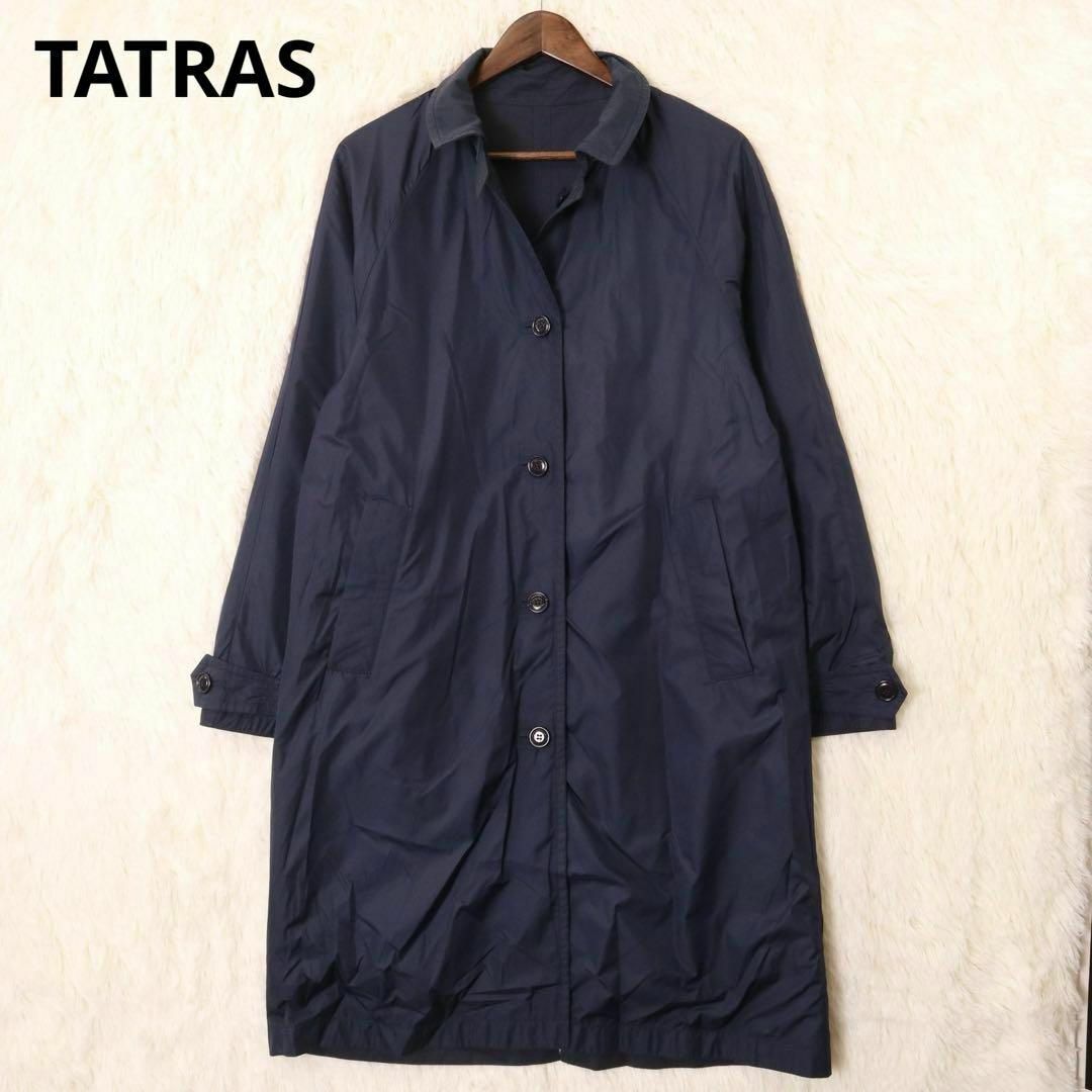 TATRAS(タトラス)のタトラス　PETRONIO　リバーシブル　ステンカラーコート　ネイビー　０３ メンズのジャケット/アウター(ステンカラーコート)の商品写真