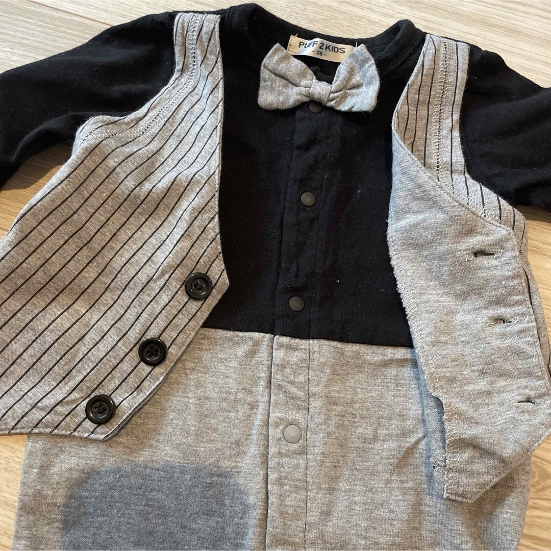 【70サイズ】男の子用 フォーマル ロンパース キッズ/ベビー/マタニティのキッズ服男の子用(90cm~)(ドレス/フォーマル)の商品写真