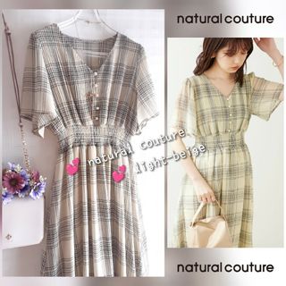 ナチュラルクチュール(natural couture)のnatural couture フレアスリーブ ピンタックプリーツフレアワンピ(ロングワンピース/マキシワンピース)