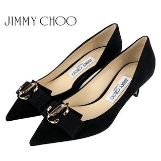 ジミーチュウ(JIMMY CHOO)のジミーチュウ JIMMY CHOO パンプス 靴 シューズ スエード ブラック 黒 未使用 JCロゴ パーティーシューズ フォーマルシューズ(ハイヒール/パンプス)