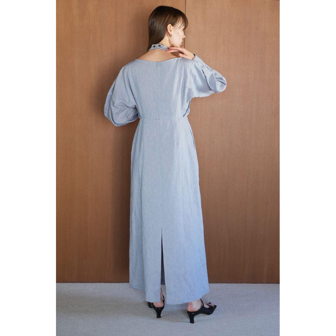 CLANE(クラネ)のHALTER LAYERED ONEPIECE ブルー レディースのワンピース(ロングワンピース/マキシワンピース)の商品写真