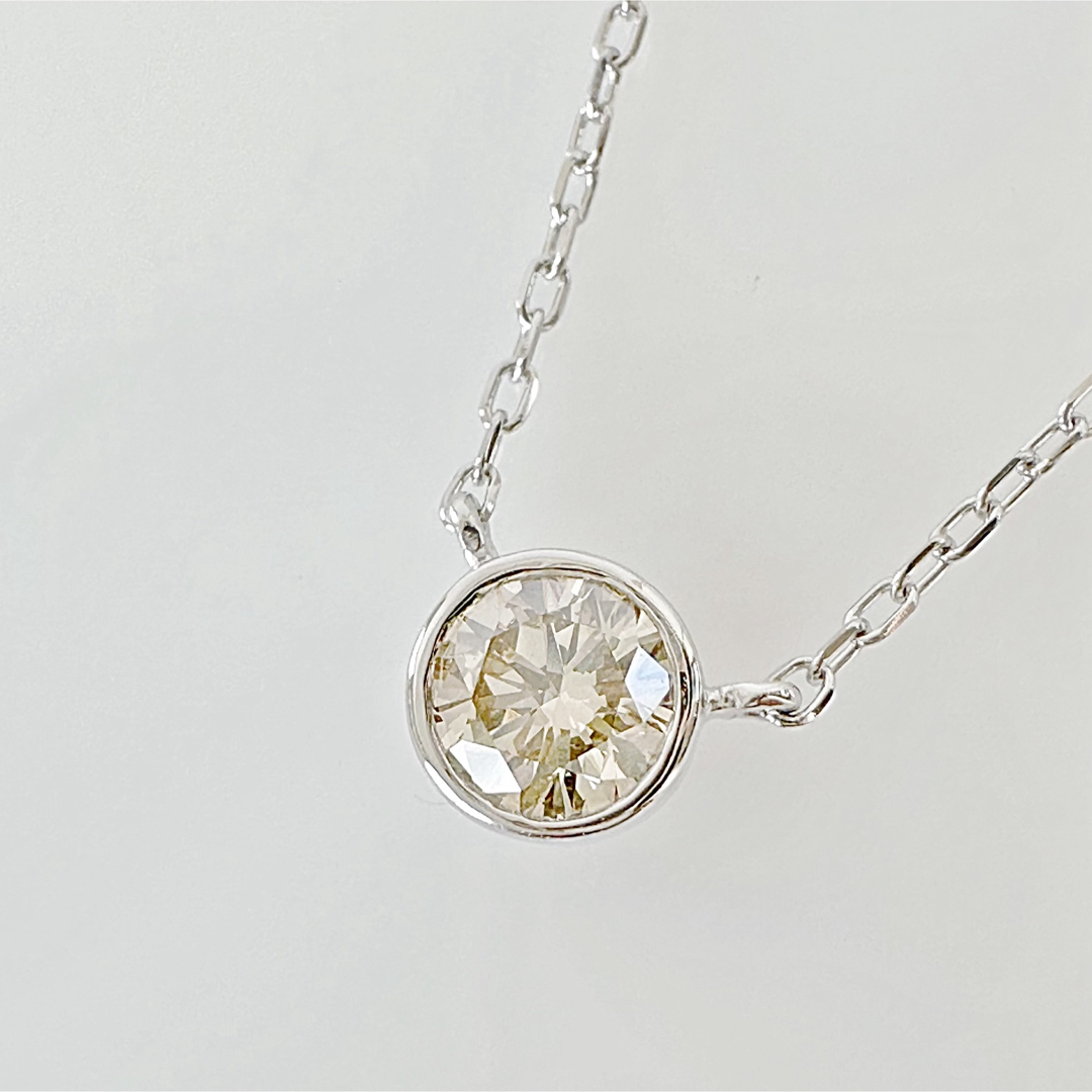 プラチナ！フクリン 大粒 天然ダイヤモンド0.30ct  ネックレス！ レディースのアクセサリー(ネックレス)の商品写真