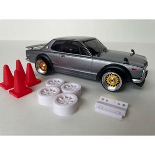 京商ミニッツ 日産 スカイラインGT-R（ハコスカ）ボディのみ（ライトガンメタ）(ホビーラジコン)