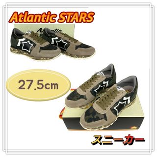 Atlantic STARS - 未使用 アトランティック スニーカー シューズ ブラック 迷彩柄 27.5cm