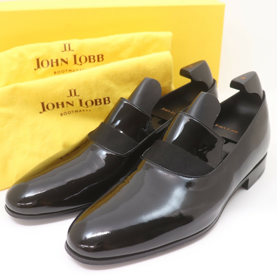 JOHN LOBB(ジョンロブ)のITGWHB2NU0S8 美品 JOHN LOBB ジョンロブ ODESSA オデッサ ローファー パテント 黒 シューツリー付き サイズ7E メンズの靴/シューズ(ドレス/ビジネス)の商品写真