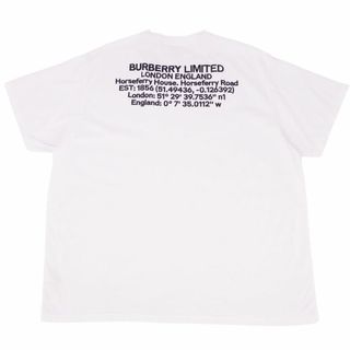 バーバリー(BURBERRY)のバーバリー BURBERRY Tシャツ カットソー 半袖 ショートスリーブ ロゴプリント トップス メンズ XL ホワイト(Tシャツ/カットソー(半袖/袖なし))