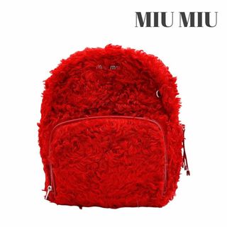 miumiu - 【新品同様】ミュウミュウ ファーリュック バックパック レザー  シルバー金具