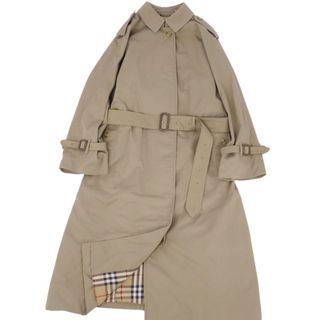 バーバリー(BURBERRY)の美品 Vintage バーバリー Burberrys コート シングル トレンチコート 英国製 裏チェック アウター レディース 10(L相当) カーキベージュ(トレンチコート)