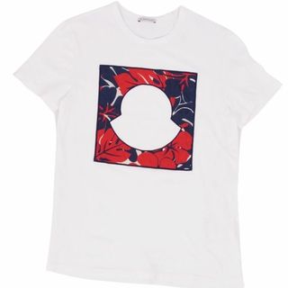 MONCLER - モンクレール MONCLER Tシャツ カットソー 半袖 ショートスリーブ ナイロン切替 トップス メンズ S ホワイト