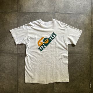 ヘインズ(Hanes)の80s Hanes ヘインズ tシャツ USA製 ホワイト M バックプリント(Tシャツ/カットソー(半袖/袖なし))