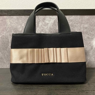 トッカ(TOCCA)の美品　tocca 2wayハンドバッグ　ブラック×ピンク(ハンドバッグ)