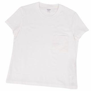 Hermes - 未使用 エルメス HERMES Tシャツ 22AW カットソー コットン トップス レディース フランス製 36(S相当) ホワイト