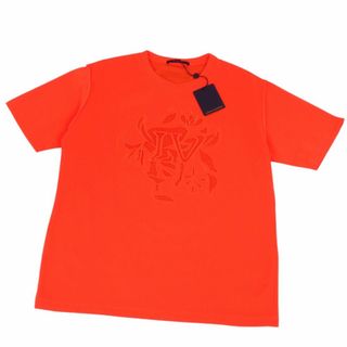 ルイヴィトン(LOUIS VUITTON)の未使用 ルイヴィトン LOUIS VUITTON Tシャツ LVヴェジェトゥルレースエンブロイダリーTシャツ ポリエステル トップス メンズ イタリア製 XL オレンジ(Tシャツ/カットソー(半袖/袖なし))