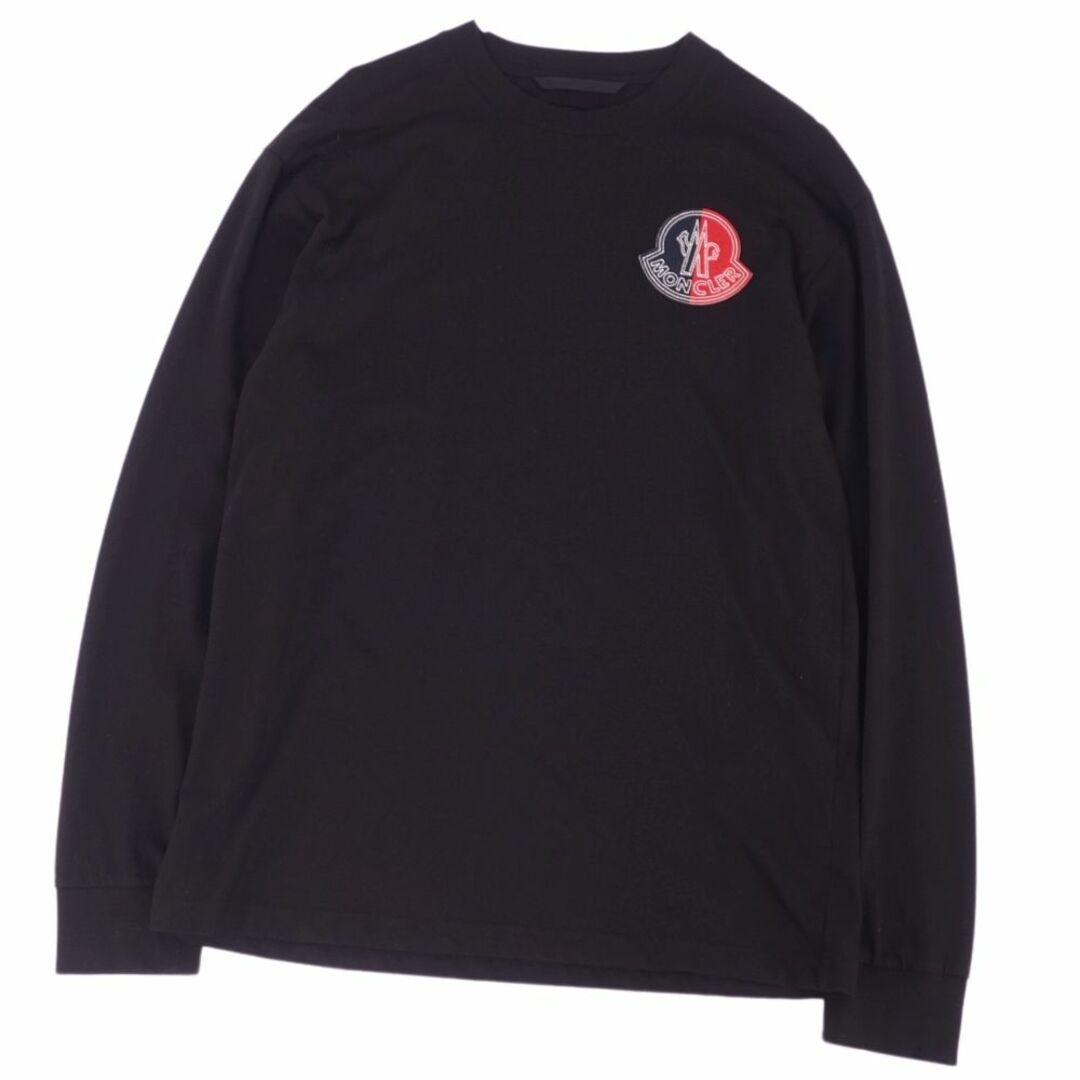 MONCLER(モンクレール)の美品 モンクレール MONCLER 1952 Tシャツ 2022 カットソー ロングスリーブ コットン トップス メンズ XS ブラック メンズのトップス(Tシャツ/カットソー(半袖/袖なし))の商品写真