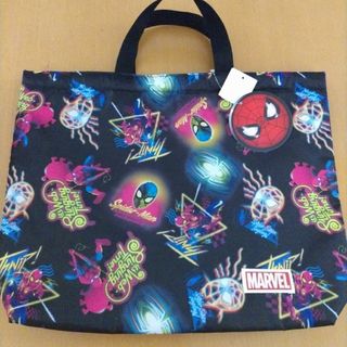 マーベル(MARVEL)の新品スパイダーマンレッスンバッグ　総柄(レッスンバッグ)