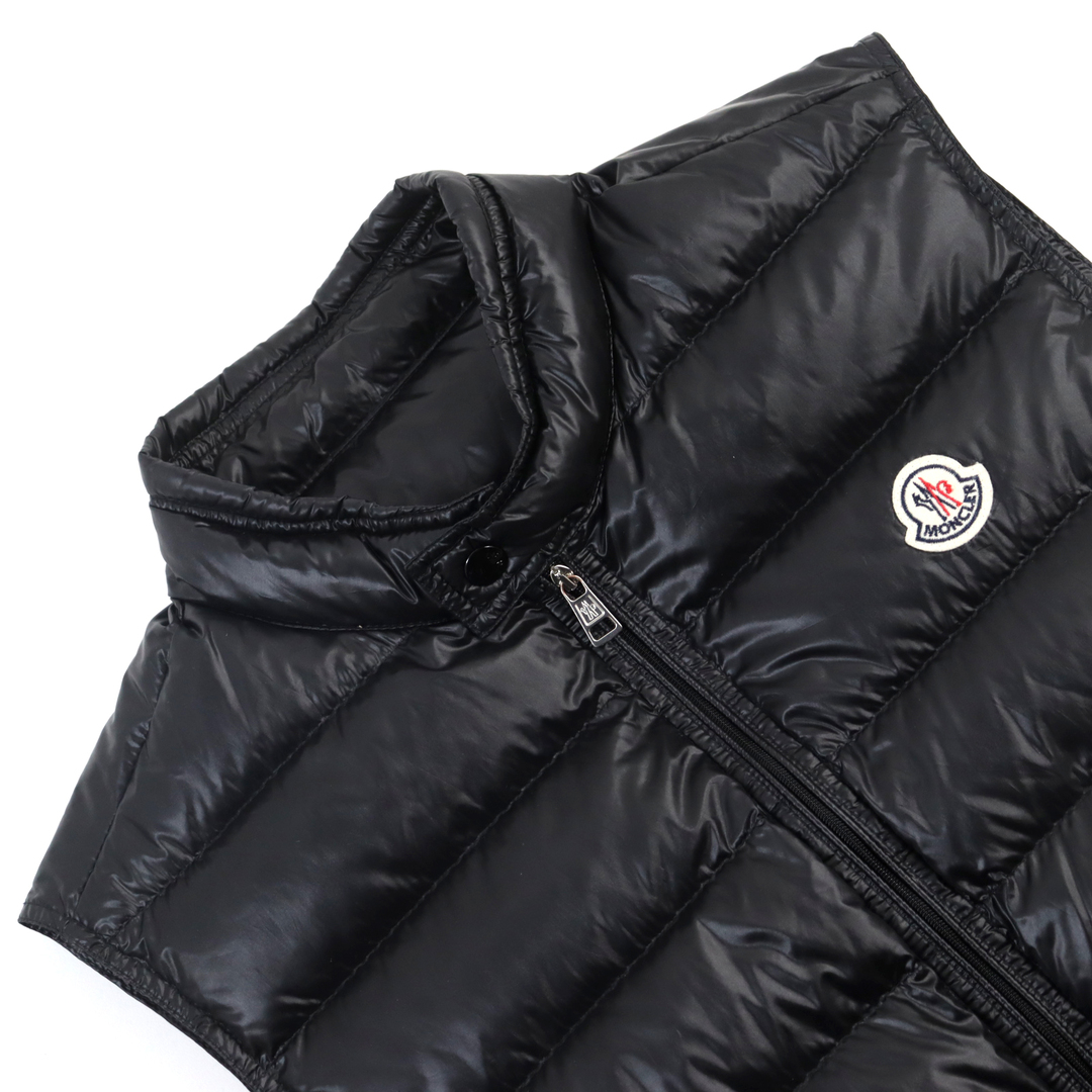 MONCLER(モンクレール)の極美品○MONCLER モンクレール 410914336199 53029 GUI GILET ロゴワッペン付き スタンドカラー ダブルジップ ダウンベスト ブラック 2 正規品 メンズ メンズのジャケット/アウター(ダウンベスト)の商品写真