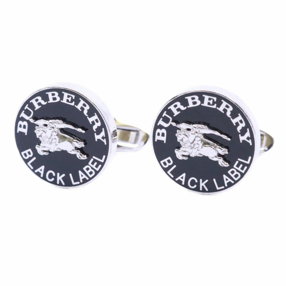 BURBERRY BLACK LABEL(バーバリーブラックレーベル)のBURBERRY BLACK LABEL バーバリーブラックレーベル カフス カフリンクス ブラック×シルバー メンズのファッション小物(カフリンクス)の商品写真