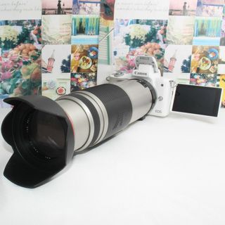 キヤノン(Canon)の❤️超絶望遠400mmレンズ&予備バッテリー付き❤️キヤノン kiss M2❤️(デジタル一眼)