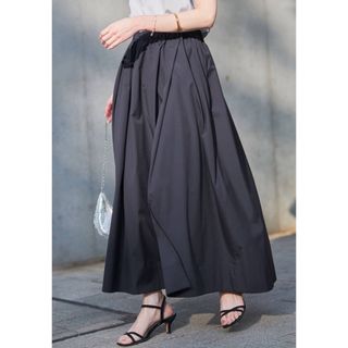 SLOBE IENA - 美品★ スローブイエナ　タイプライターボリュームスカート　23SS  ネイビー