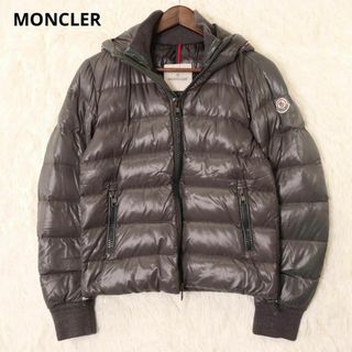 モンクレール(MONCLER)のモンクレール　AUBERT　オーベル　フード付き　ダウンジャケット　グレー系　０(ダウンジャケット)