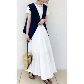 プラージュ(Plage)のplage Slit Linen スカート　34(ロングスカート)