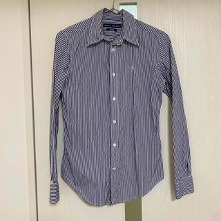 ラルフローレン(Ralph Lauren)のラルフローレン　長袖シャツ　襟付き　ストライプ　ブルー(シャツ/ブラウス(長袖/七分))