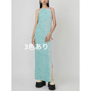 パメオポーズ(PAMEO POSE)のDIVA DRESS GREEN(ロングワンピース/マキシワンピース)