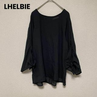 レルビエ(LHELBIE)のxx2 LHELBIE/レルビエ/シアーカットソー/トップス/黒/シンプル/無地(シャツ/ブラウス(長袖/七分))