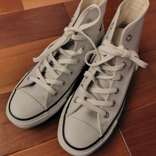 コンバース(CONVERSE)のコンバース オールスター ハイカット オールレザー 白 5.5(スニーカー)