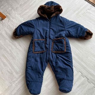 プチバトー(PETIT BATEAU)のPETIT BATEAU プチバトー カバーオール　12m 74cm(カバーオール)